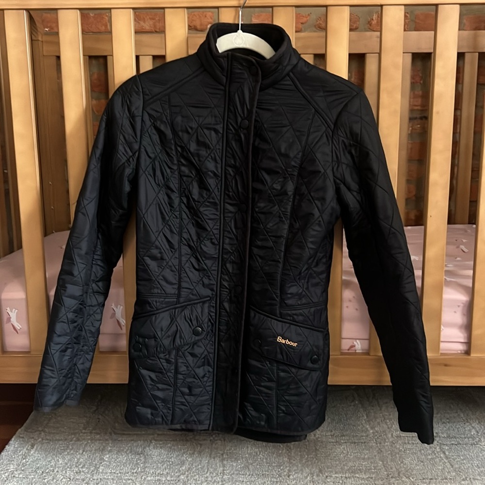 Barbour Black Quilted Cavalry Jacket